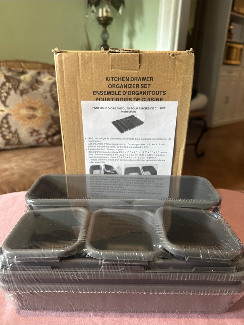 Avon Gray Kitchen Drawer Organizer Set